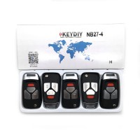 KEYDIY NB series NB27  3+1 button universal remote control 5pcs/lot  for KD-X2 mini KD