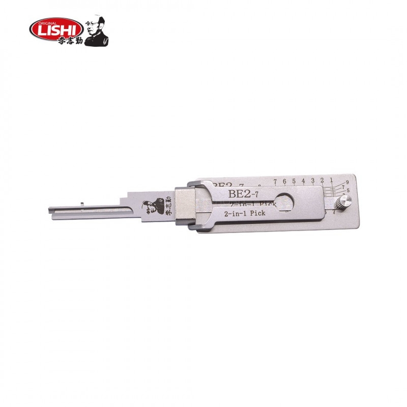 ORIGINAL NEW LISHI BE2-7 2-in-1 LockPick And Decoder For BEST “A” keyway with 7 pins  free shipping by china post