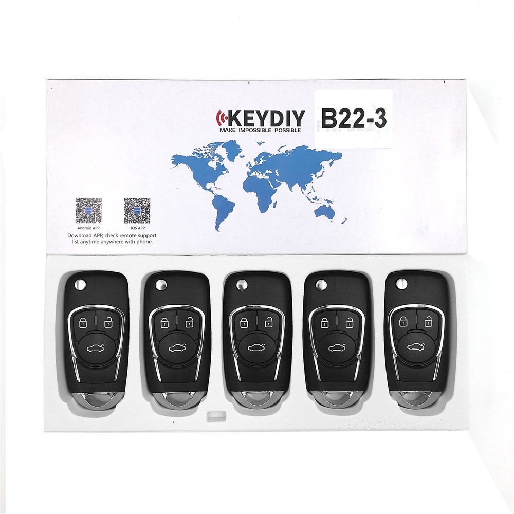 KEYDIY B series B22  3 button universal remote control 5pcs/lot  for KD-X2 mini KD
