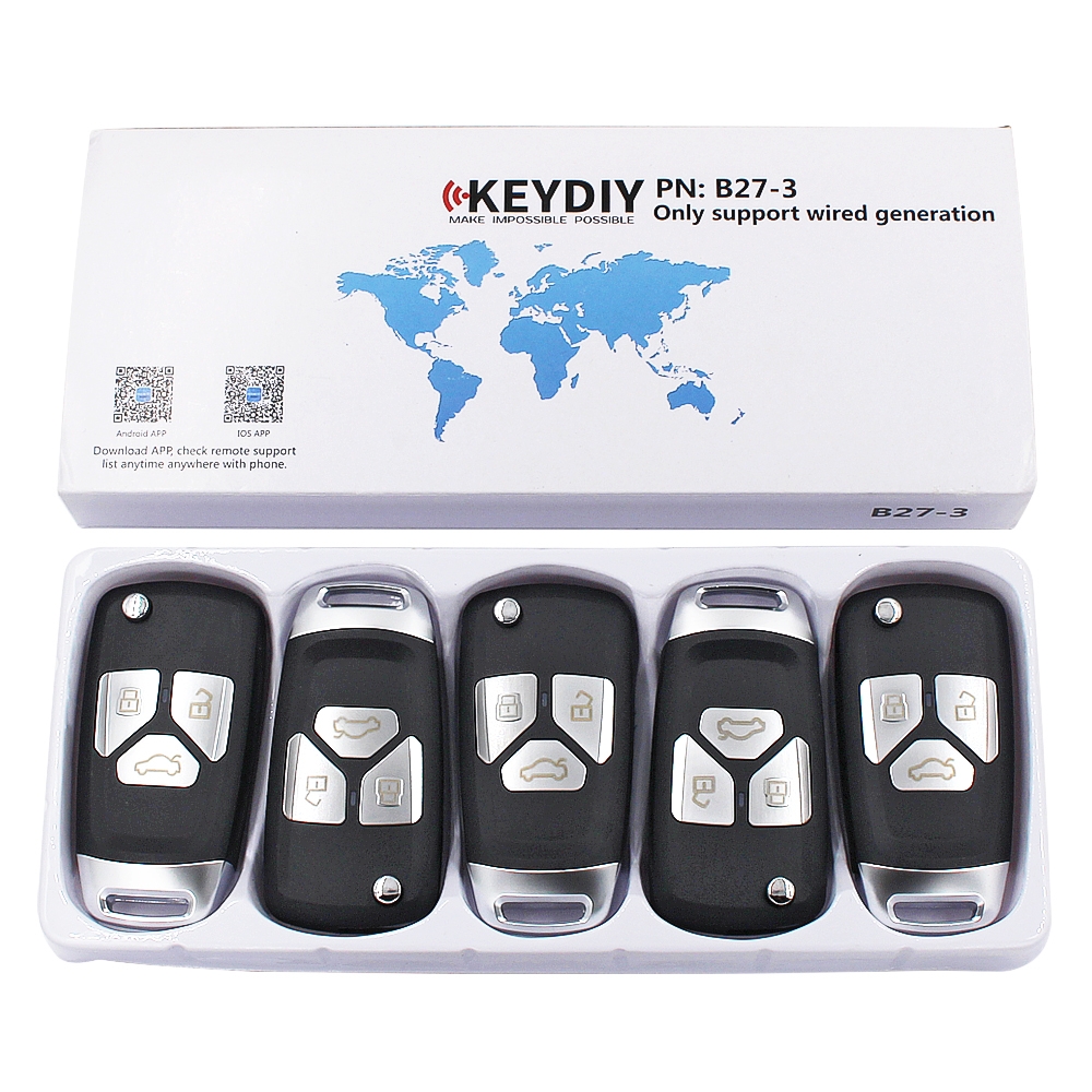 KEYDIY B series B27  3 button universal remote control 5pcs/lot  for KD-X2 mini KD