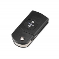 LOCKSMITHOBD 10PCS/LOT 2 Buttons Folding Key shell Case For MAZDA Car Key Case Cover OEM