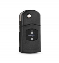 LOCKSMITHOBD 10PCS/LOT 2 Buttons Folding Key shell Case For MAZDA Car Key Case Cover OEM