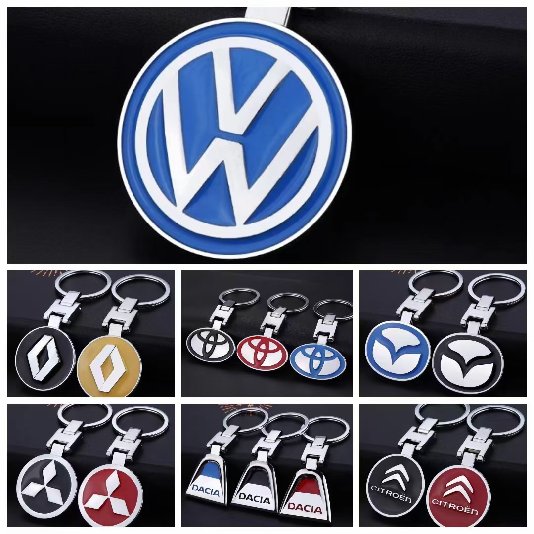 HOT Classic Car LOGO Key Chain FOR BMW, Volkswagen, Ford, Toyota, Hyundai, Mercedes-Benz, Audi 50PCS/LOT