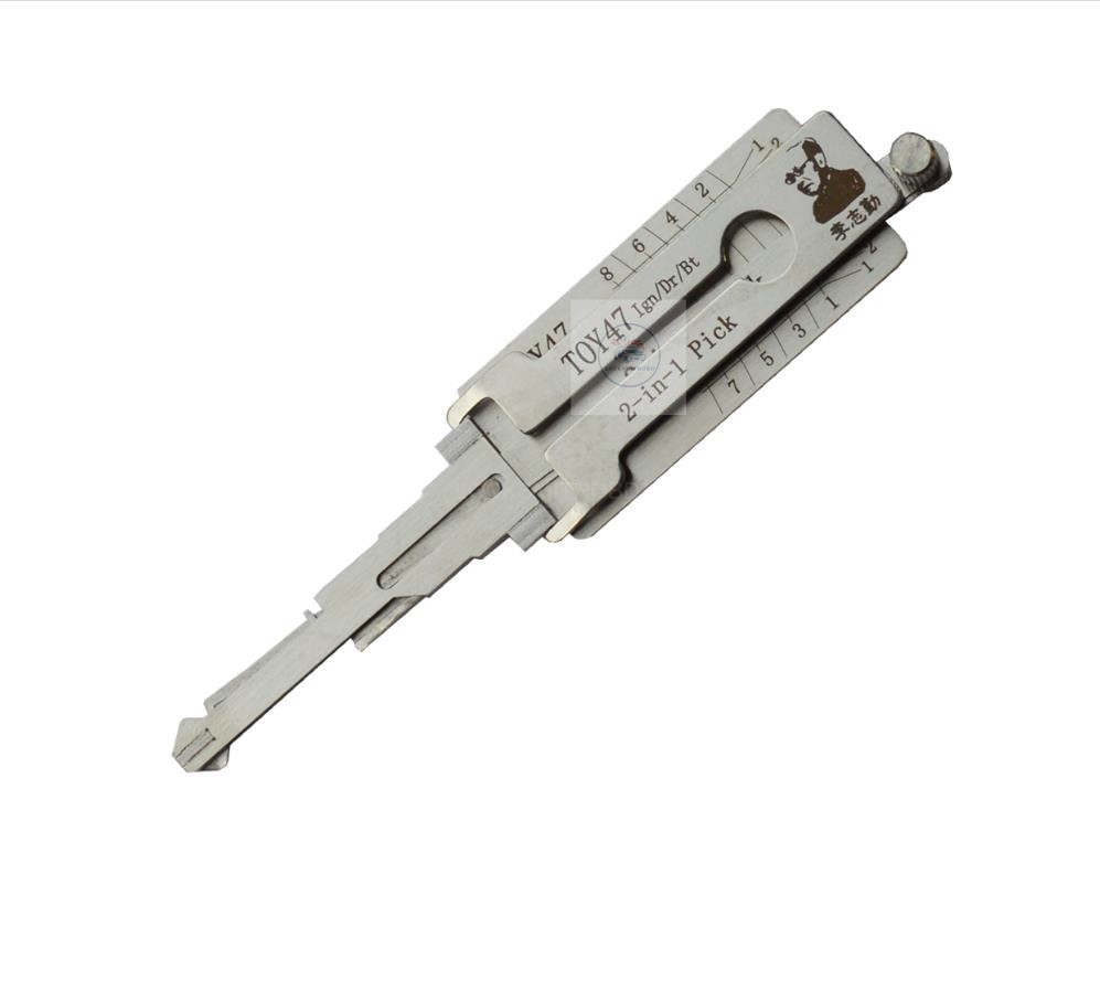 LOCKSMITHOBD Discount LISHI TOY47 2-in-1 LockPick And Decoder For TOYOTA Camery free shipping by china post NO BOX