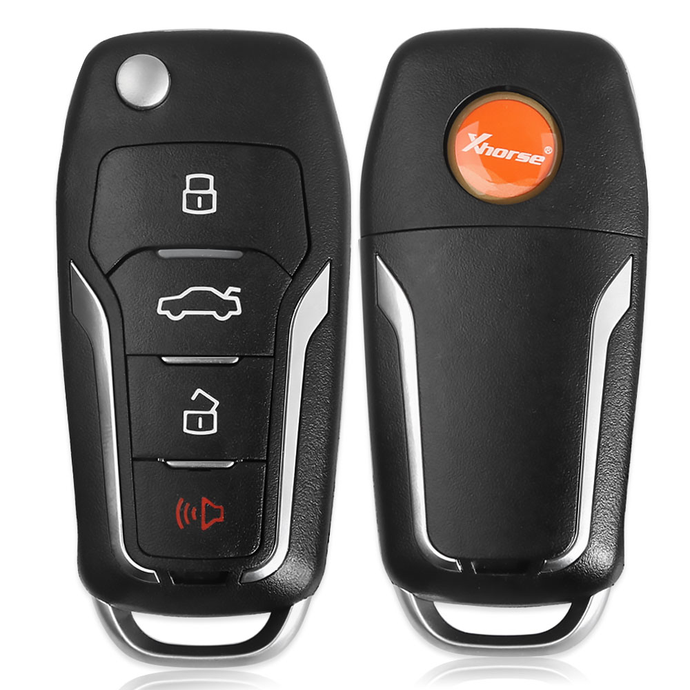 LOCKSMITHOBD 10PCS/LOT ْXhorse Universal Wireless Flip Remote Key for Ford Style 4 Buttons XNFO01EN