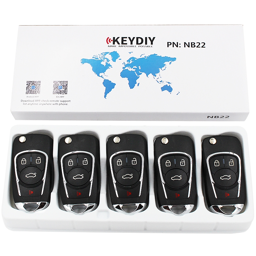 KEYDIY NB series NB22  3+1 button universal remote control 5pcs/lot  for KD-X2 mini KD