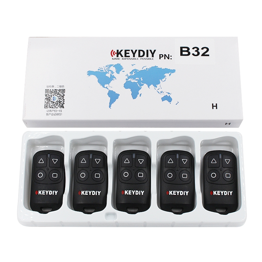 KEYDIY 5pcs/lot  B32  4 Buttons  General Garage Door Remote for KD900 URG200 KD-X2/KD MINI Remote Generater
