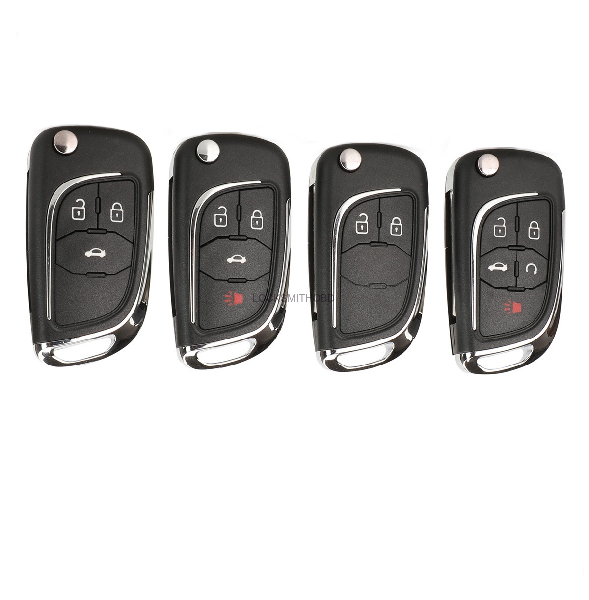 LOCKSMITHOBD 10PCS/LOT For Chevrolet Cruze Lova Aveo Epica Remote Key Shell Modified Flip Folding Key 2 3 4 5 Buttons OEM