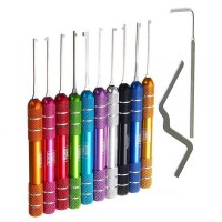 LOCKSMITHOBD HONEST Colorful Pick Set 10IN1 Набор слесарных інструментаў для прафесійнага слесара Бясплатная дастаўка поштай Кітая