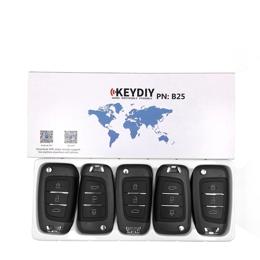 KEYDIY B series B25  4 button universal remote control 5pcs/lot  for KD-X2 mini KD