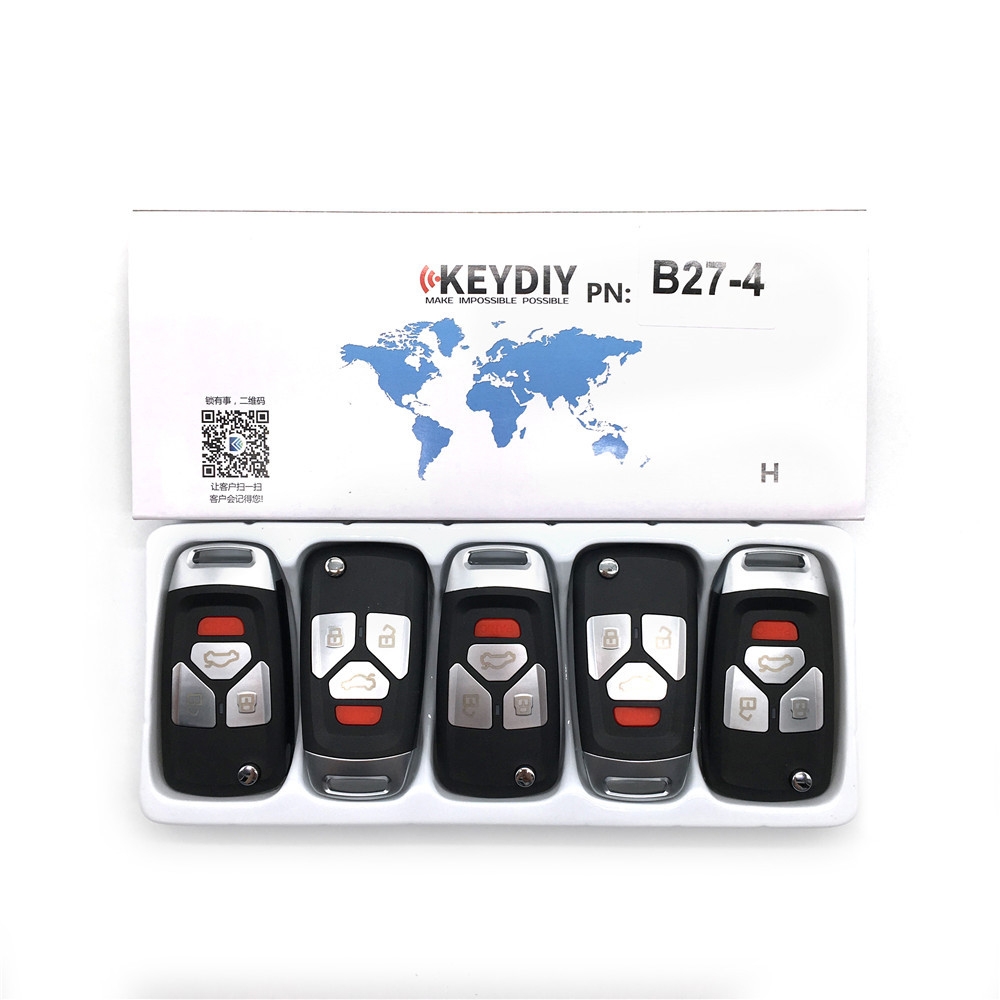 KEYDIY B series B27  3+1 button universal remote control 5pcs/lot  for KD-X2 mini KD