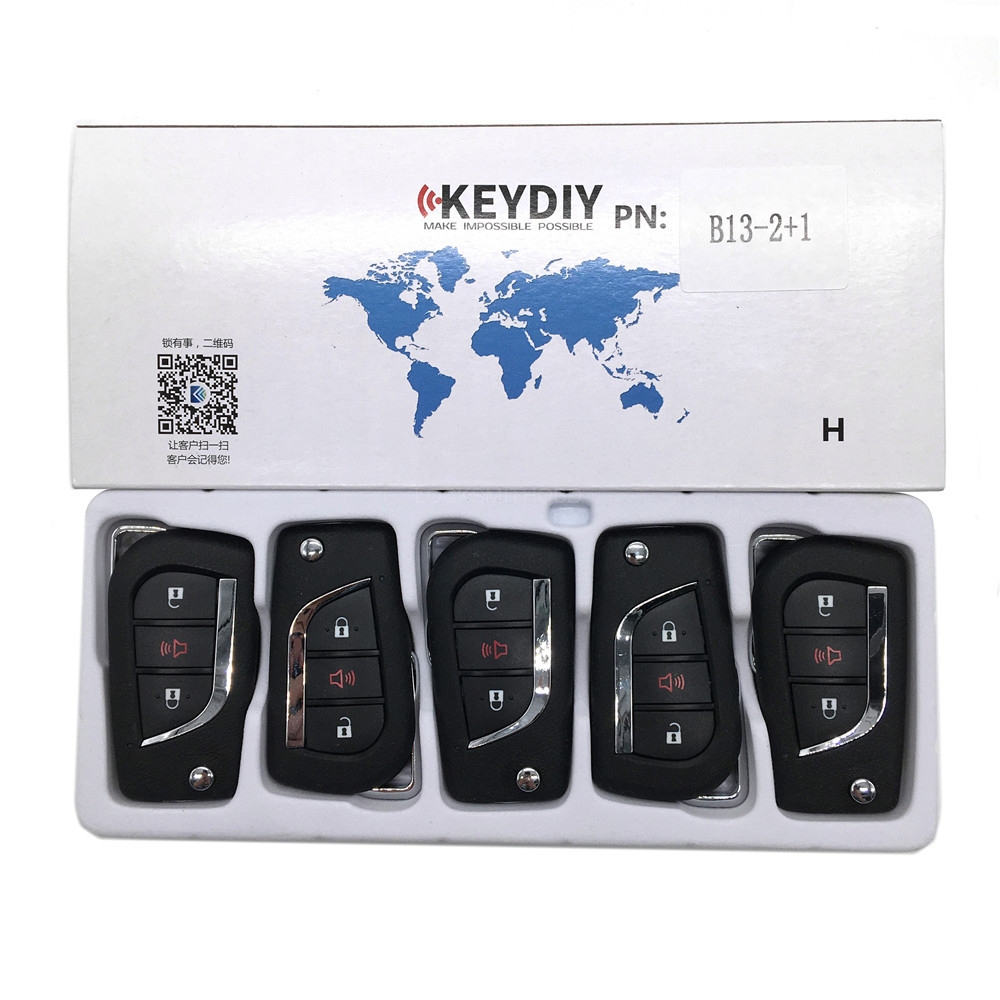 KEYDIY B series B13-2+1 button universal remote control 5pcs/lot  for KD-X2 mini KD For Toyota