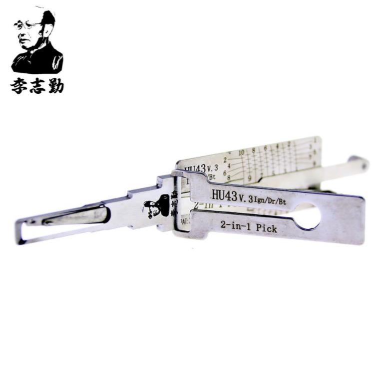 ORIGINAL LISHI HU43 2-in-1 LockPick And Decoder For OPEL free shipping by china post