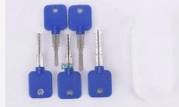 LOCKSMITHOBD 2021 New Arrived Blue hand Lockpick Try-Out Keys Set 5in1 for Cross lock free shipping