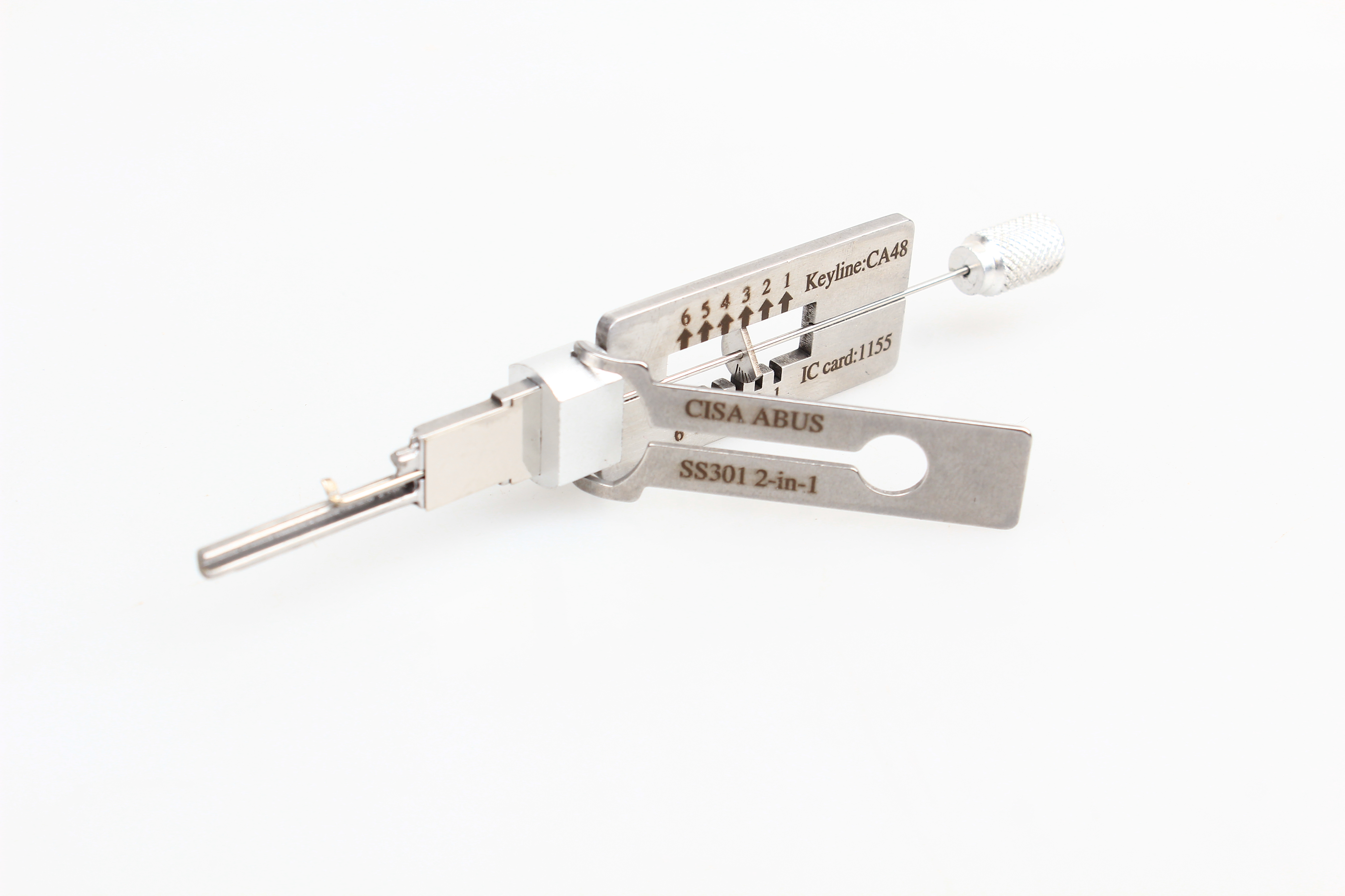 Discount Lishi Style CISA & ABUS 2-in-1 LockPick And Decoder Open Locksmith Tool