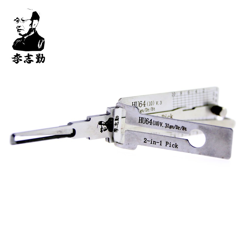 ORIGINAL LISHI HU64 2-in-1 LockPick And Decoder For Benz free shipping by china post