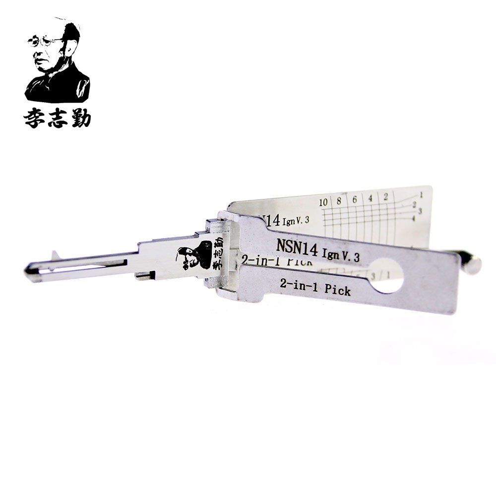 ORIGINAL LISHI NSN14 2-in-1 LockPick And Decoder For Nissan car free shipping by china post