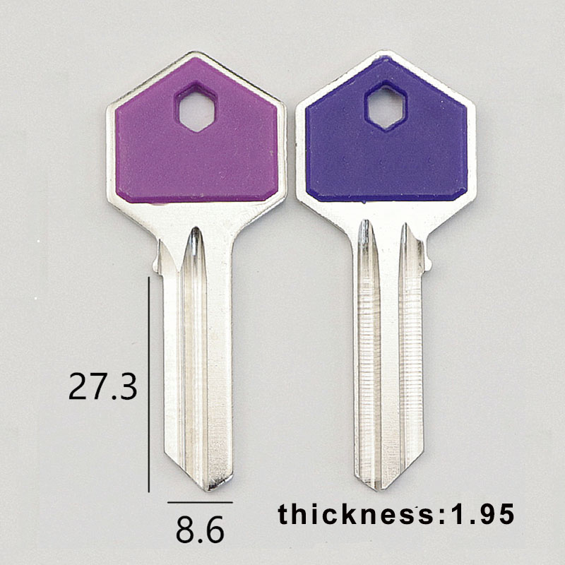 50pcs/lot Colored hexagonal key blank for Ye Lao、guli solid ball lock house key universal key blank
