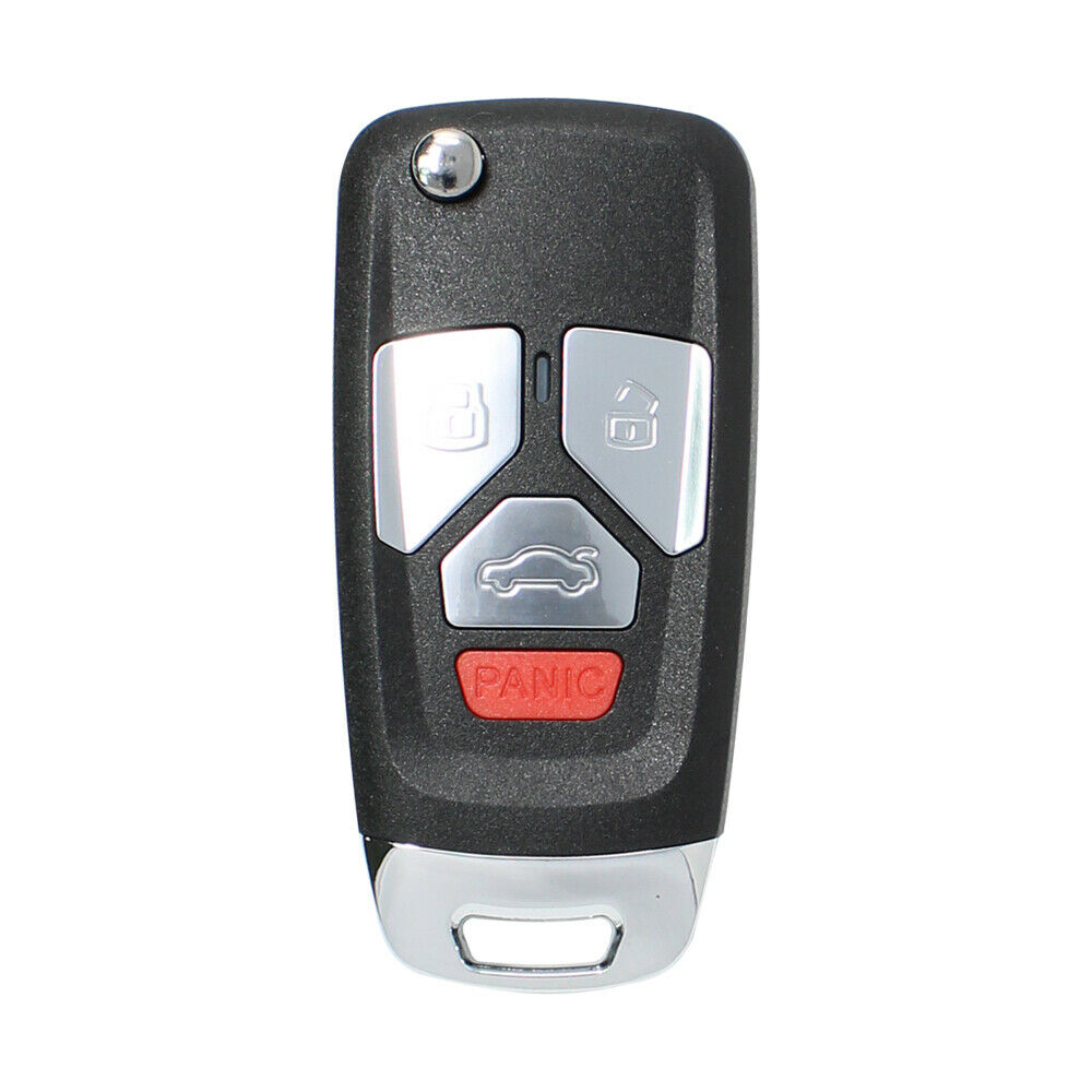 LOCKSMITHOBD 10PCS/LOT ْXHORSE VVDI Universal Wired Flip Remote Key 4 Buttons Audi Style XKAU02EN