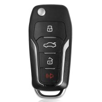LOCKSMITHOBD 10PCS/LOT ْXhorse XEFO01EN  Universal Super Remote Flip Key 4 Buttons Ford Type