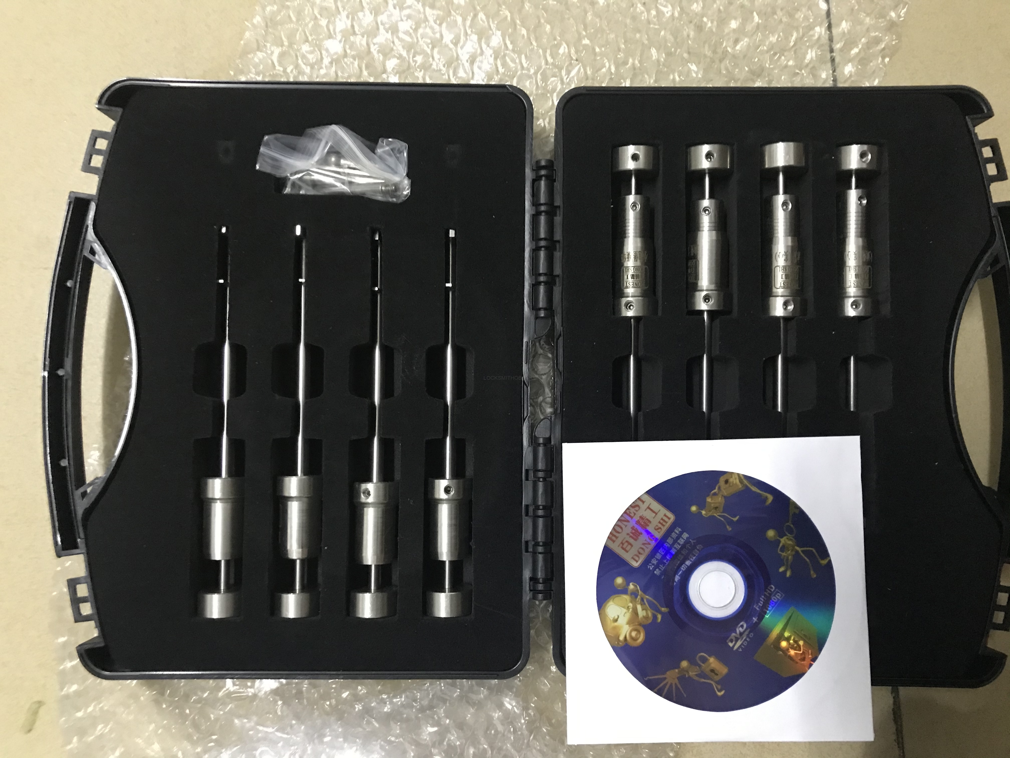 LOCKSMITHOBD 2021 New Arrived HONEST 8IN1 full set Fast Lockpick for Safe box/Security Door Free shipping by China post