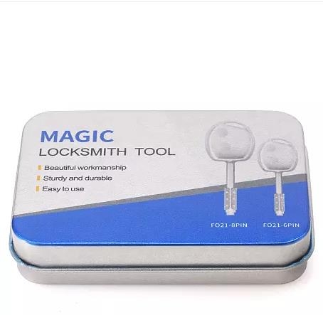LOCKSMITHOBD Magic locksmith tools sturdy and durable FO21-8 PINS FO21-6PINS fast open lock pick for Ford Free shipping